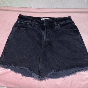 Black Abercrombie Curve Love Dad Shorts